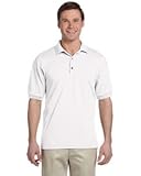 Gildan G8800 Adult 5.6 oz. DryBlend 50/50 Jersey Polo - White - XL