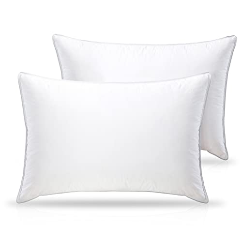 WENERSI Premium Feather Down Pillows with Feather Blended (2Pack