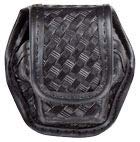 Bianchi 7935 EDW Basketweave Black Single Pouch w/ Hidden Snap for Taser X26 25179