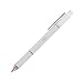 TUL Pearl Ballpoint Pens, Gel, Bullet Point, 0.7 mm, White Barrel, Blue Ink, Pack Of 4 Pens