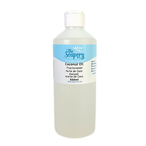 Fractionated Coconut Oil 500ml - 100% Pure and Natural Carrier Oil for Skin and Hair Treatments