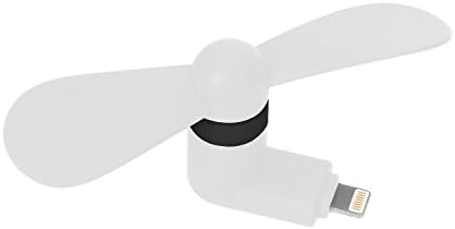 FNWD 8 Pin USB Lighting Fan Mobile Phone Portable Mini Dock Cool Cooler Rotating Fan for iPhone 7/7 Plus/6/6 Plus/iPhone 5/5S and iPad 8 Pin Series (White)