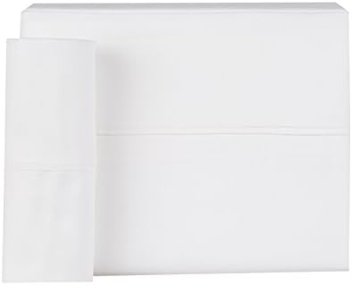 INDIGO FINE LINENS Hotel Collection 300 Thread Count 100% Cotton Sateen Sheet Set, King White