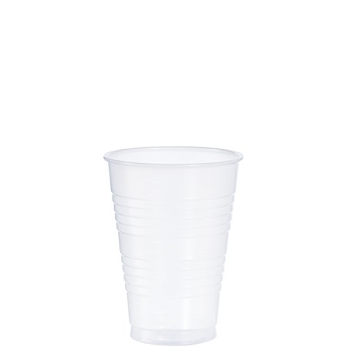 Dart Y12T 12 oz Tall Trans Ribbed Wall PS Cup (Case of 1000)