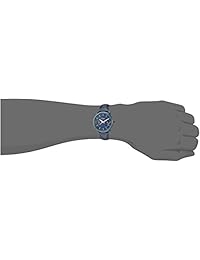 Fossil Reloj de cuarzo acero inoxidable y piel Casual para Mujer, color: azul (Modelo: es4092)
