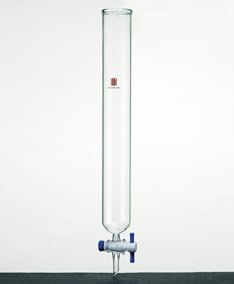 Kemtech C361340 Chromatography Column with PTFE Stopcock, 10.0 mm ID, 406 mm Length