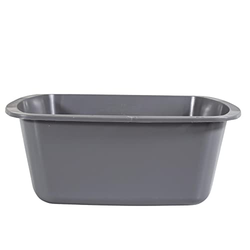 Vakly Rectangular Plastic Wash Basins - 5 Pack, Small 7 Quart Graduated Bucket - Portable Washbasin for Washing, Cleaning, Foot Bath, Dishes, Face Cleansing Bowl