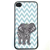 Generic Chevron Wave Print Elephant Hard Case Back Cover Case for Apple iPhone 5c - Non-Retail Packaging - Multi