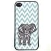 Generic Chevron Wave Print Elephant Hard Case Back Cover Case for Apple iPhone 5c - Non-Retail Packaging - Multi
