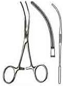 Debakey Ring Handled Bulldog Clamps, 5in, Curved