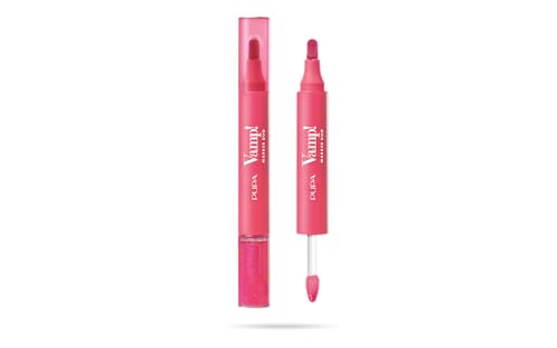 Pupa Vamp! Marker Duo lippenstift + lipgloss met hyaluronzuur – 3-in-1 voor definiëren, vullen en kleuren, lipcontouring – verkrijgbaar in 9 kleurvarianten (006 Dragon Fruit)