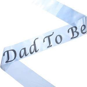 Dad To Be Sash (Pale Blue/Black)