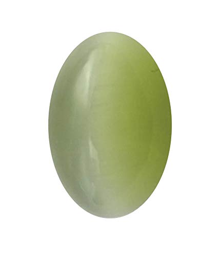 Tejvij And Sons Cat Eye Stone Original Certified Natural Unheated Untreated Oval Shape Gemstone for Men and Women
