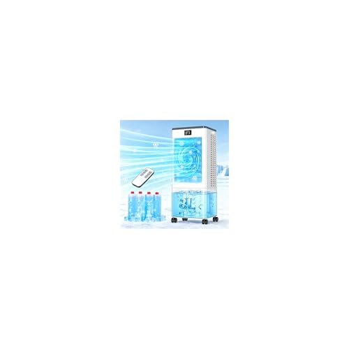 Portable Air Conditioners,3-in-1 Evaporative Cooling Fans that Blow Cold Air, 4 Modes 3 Speeds, 12H Timer & Remote, 120°Oscillation, Windowless Portable AC Swamp Cooler w/ 8L Tank for Home Bedroom