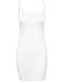 FPT Womens Basic Spaghetti Strap Extra Long Fitted Tunic Top WHITE SMALL