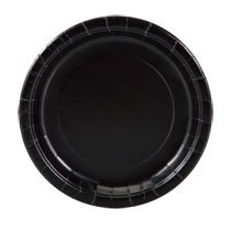 Party Color Paper Plates Black 9" 40 Count