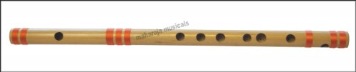 Indian Bamboo Flute, Bansuri Scale F Natural Medium 14 inches, Maharaja Musicals, Concert Quality Indian Bansuri, Nylon Pipe Bag, Correctly Tuned - Bamboo Flute, Hindustani (PDI-CGJ)