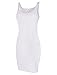 TAM WARE Women Classic Slim Fit Tank Bodycon Mini Tee Dress TWCWD068-WHITE-US S/M(Tag Size M)