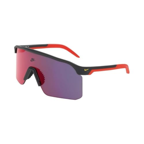 Expedition Shield IU4705 Gafas de sol para hombre Matte Dark Smoke Grey/Red Mirror One Size