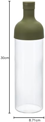 Hario FIB-75-OG 750 ml Glass Filter-In Bottle Olive Green view 9