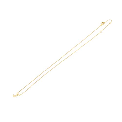 Me Plus Petite Initial Letter Alphabet Pendant Charm Gold Dipped Necklace Gold Silver Rosegold (23 Letters) (J - Gold)