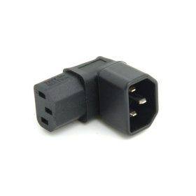 CHENYANG IEC Male C14 to Down Right Angled 90 Degrdd IEC Female C13 Power Extension Adapter