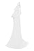 Saslax Women's Off Shoulder Ruffle Maternity Slim Fit Gown for Photography Maxi Dress