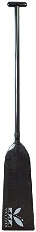 KIALOA Metta Carbon Oval Shaft Dragon Boat Paddle, 48 Inches, Black