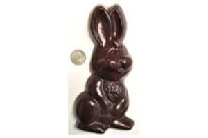 DIABETIC FRIENDLY Giant Floppy Ears Sugar Free Solid Chocolate Easter Bunny, 11oz 8 Inches (Dark Chocolate)