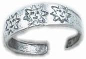 Silverflake -Happy Sun Toe Ring in Sterling Silver