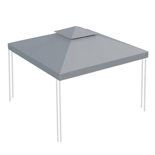 3x3 Gazebo Replacement Tarpaulin Waterproof 300D Polyester | 3 x 3 m Heavy Duty Replacement Tarpaulin for Garden Gazebo 300D Polyester UV Resistant Waterproof