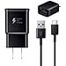 Samsung Fast Adaptive Wall Adapter Charger for Galaxy S10 S9 Plus Note 9 S8 Note 8 EP-TA20JBE - 6 Foot Type C/USB-C Cable and OTG Adapter - Black