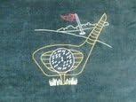Nif Tee Seat NTEMBG Golf Cart Seat Cover Ball and Club Embroidery, 100% Cotton Terry Cloth, Fits All Standard Golf Carts Forest Green