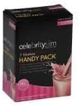 Celebrity Slim Handy Pack Strawberry 7 Sachet Shake Pack by Celebrity Slim