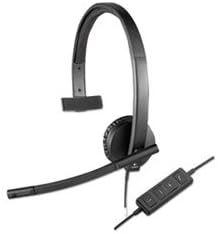 * USB H570e Over-the-Head Wired Headset, Monaural, Black
