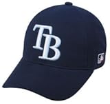 MLB ADULT Tampa Bay RAYS Home Navy Blue Hat Cap Adjustable Velcro TWILL