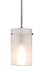 Linea di Liara Effimero Modern Brushed Nickel Pendant Light Fixtures Over Kitchen Island Sink Lighting Ceiling Hanging Farmhouse Mini Metal Industrial Pendant Lighting Medium Frosted Glass Shade