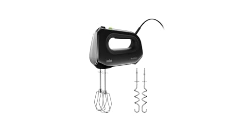 MultiMix 2 HM 2110 BK, Mezclador Eléctrico Silencioso con Tecnología FastMix, 4 Velocidades + Turbo, Easy-Click, 2 Varillas Batidoras y 2 Varillas Amasadoras, Apto para Lavavajillas, 500W, Negro