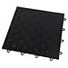 IncStores 1/2 Inch Thick Grid-Loc Interlocking Garage Floor Tiles | Plastic Flooring for a Stronger and Safer Garage, Workshop, Shed, or Trailer | Diamond-Top, Midnight Black, 12 Pack
