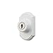 Ideal Security Deadbolt for Storm and Screen Doors, White, Key Lock