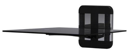 AVF ZMS1100-A UNIMAX "Any Wall" TV and AV Accessory Shelving (Black/Silver)(Black/Silver)