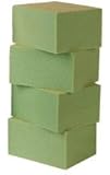 Greenbrier 4 Piece Gentle Grip Floral Foam Blocks, Green