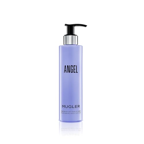MUGLER Angel Parfümierende Bodylotion, Damen-Parfum, Amberartiger Gourmand-Duft, Faszinierender Duft, 200 ml