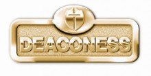 Badge-Deaconess w/Cross-Magnetic-Brass