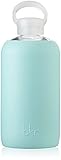 The Original Big bkr Water Bottle: Glass Bottle + Soft Silicone Sleeve 1L - Sunday