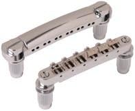 GUITAR TECH TAILPIECE AND BRIDGE - 12 STRING- CHROME