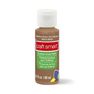 Craft Smart 2oz. Medium Brown Outdoor Acrylic Paint Non-Toxic Paint for Drawing, Painting, Art & Crafts Supplies - Bulk 12 Pack