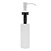 Soap Dispenser for Kitchen Sink (White Matte), Stainless Steel, Refill from the Top, Built in Design For CounterTop with Large Liquid Soap Bottle