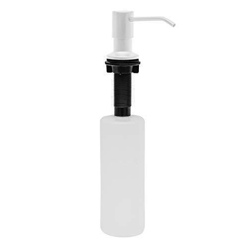 Soap Dispenser for Kitchen Sink (White Matte), Refill From the Top - Thumbnail 4