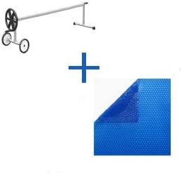 International Pool Protection Pack Thermal Blanket Of 600 Micron + Winder Telescopic 81 mm. 7 x 6.5m.